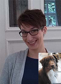 Franziska und Therapiehund Coffey